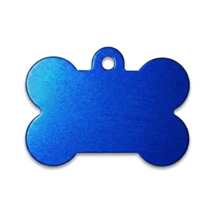wikxy-laser-engraved-anodised-aluminium-dog-tag-bone-shape-dark-blue A bone-shaped anodised aluminium pet tag featuring crisp, high-contrast marking achieved via precision MOPA fiber laser engraving by WIKXY.