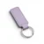 wikxy-laser-engraved-leather-keyholder-rectangular-shape-lilac A lilac colour, blank premium leather keyholder before customisation, showcasing the raw stitching and thick leather grain on a wooden workshop table by WIKXY.