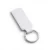 wikxy-laser-engraved-leather-keyholder-rectangular-shape-white A white, blank premium leather keyholder before customisation, showcasing the raw stitching and thick leather grain on a wooden workshop table by WIKXY.